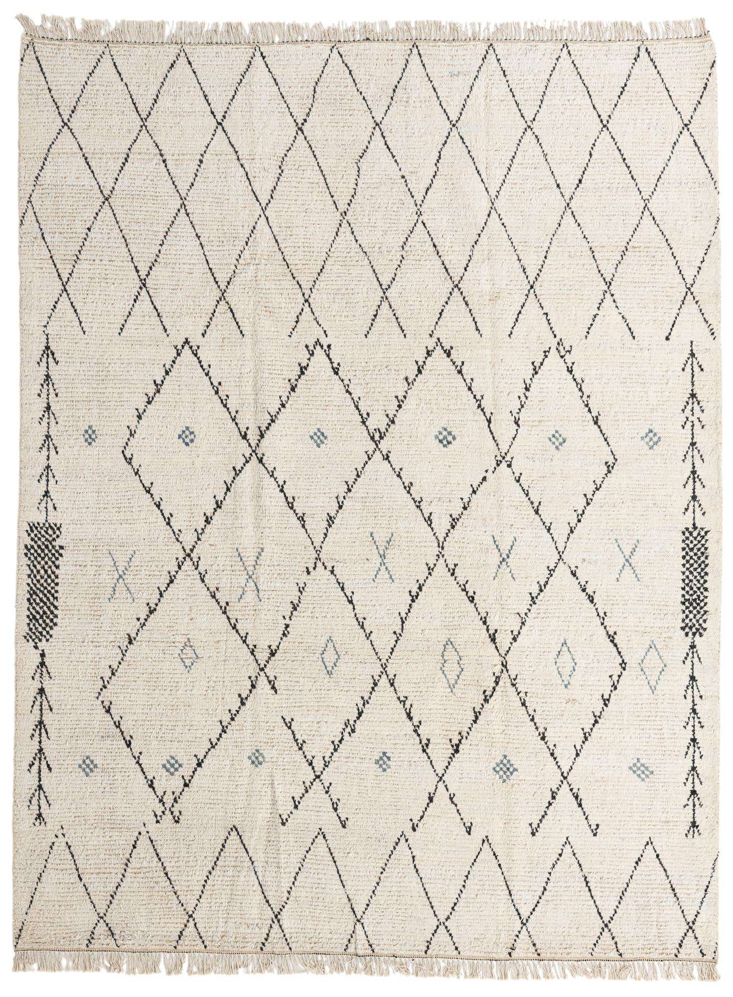 8' x 10' 8 Hand Knotted Moroccan Wool Rug