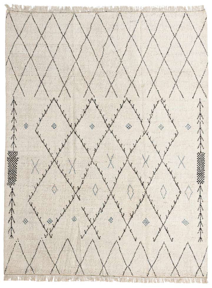 8' x 10' 8 Hand Knotted Moroccan Wool Rug