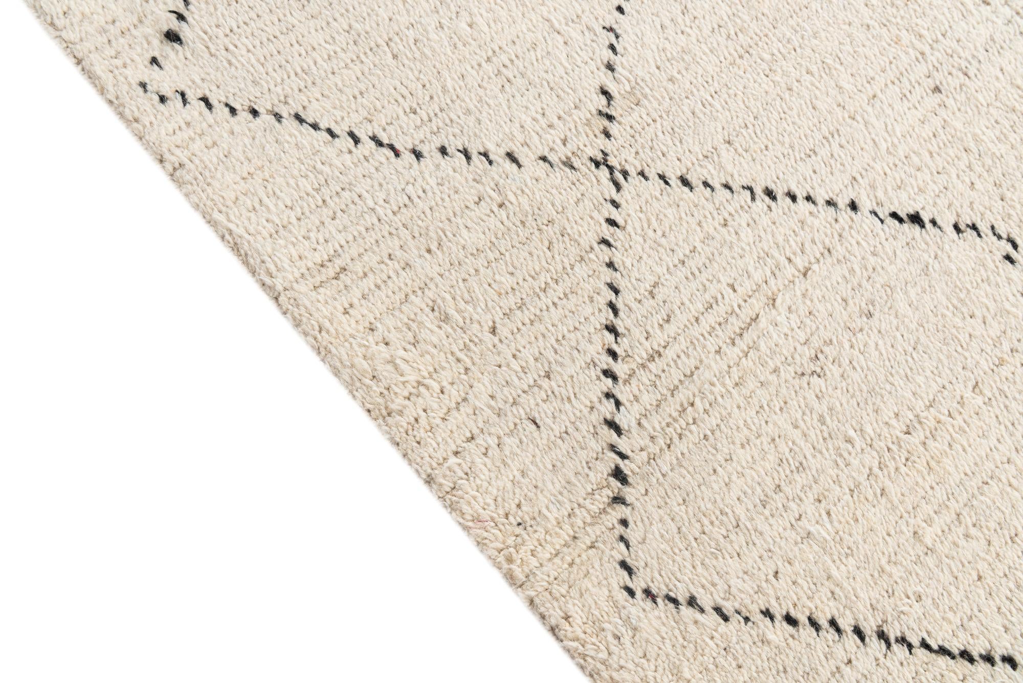 8' 1 x 10' 6 Hand Knotted Moroccan Wool Rug
