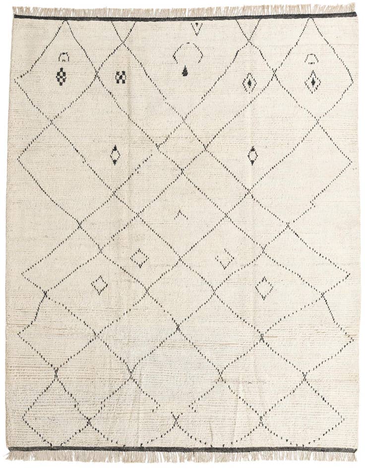 Detail image of 8' 1 x 10' 6 Hand Knotted Moroccan Wool Rug