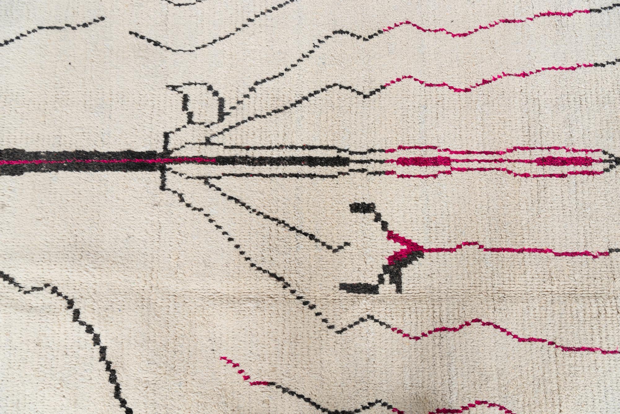 8' 2 x 10' 9 Hand Knotted Moroccan Wool Rug