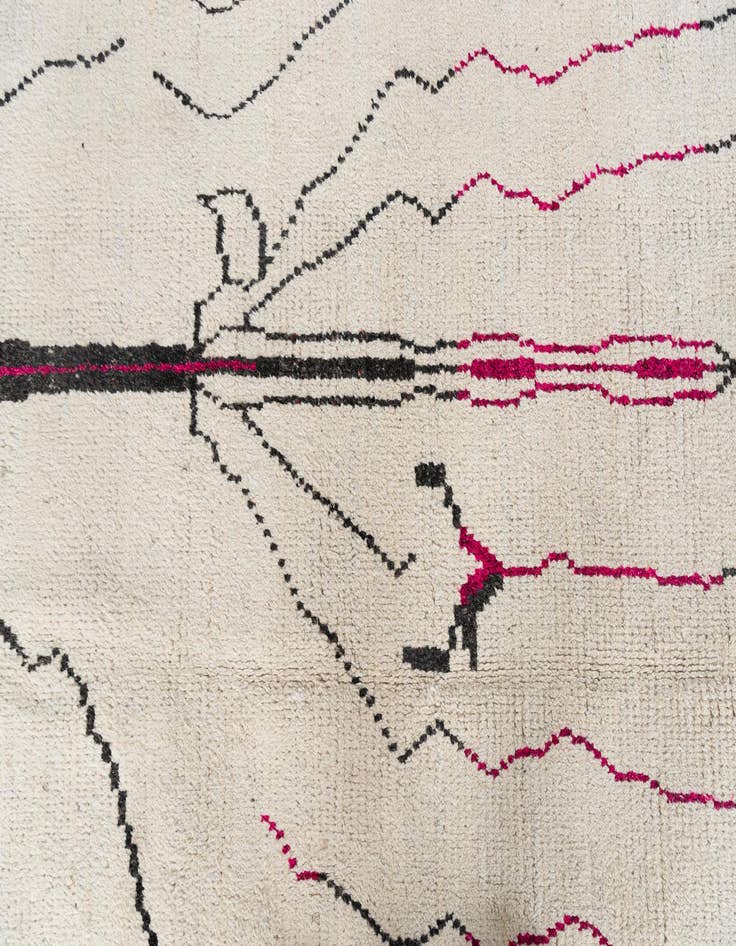 Detail image of 8' 2 x 10' 9  Hand Knotted Moroccan Wool Rug