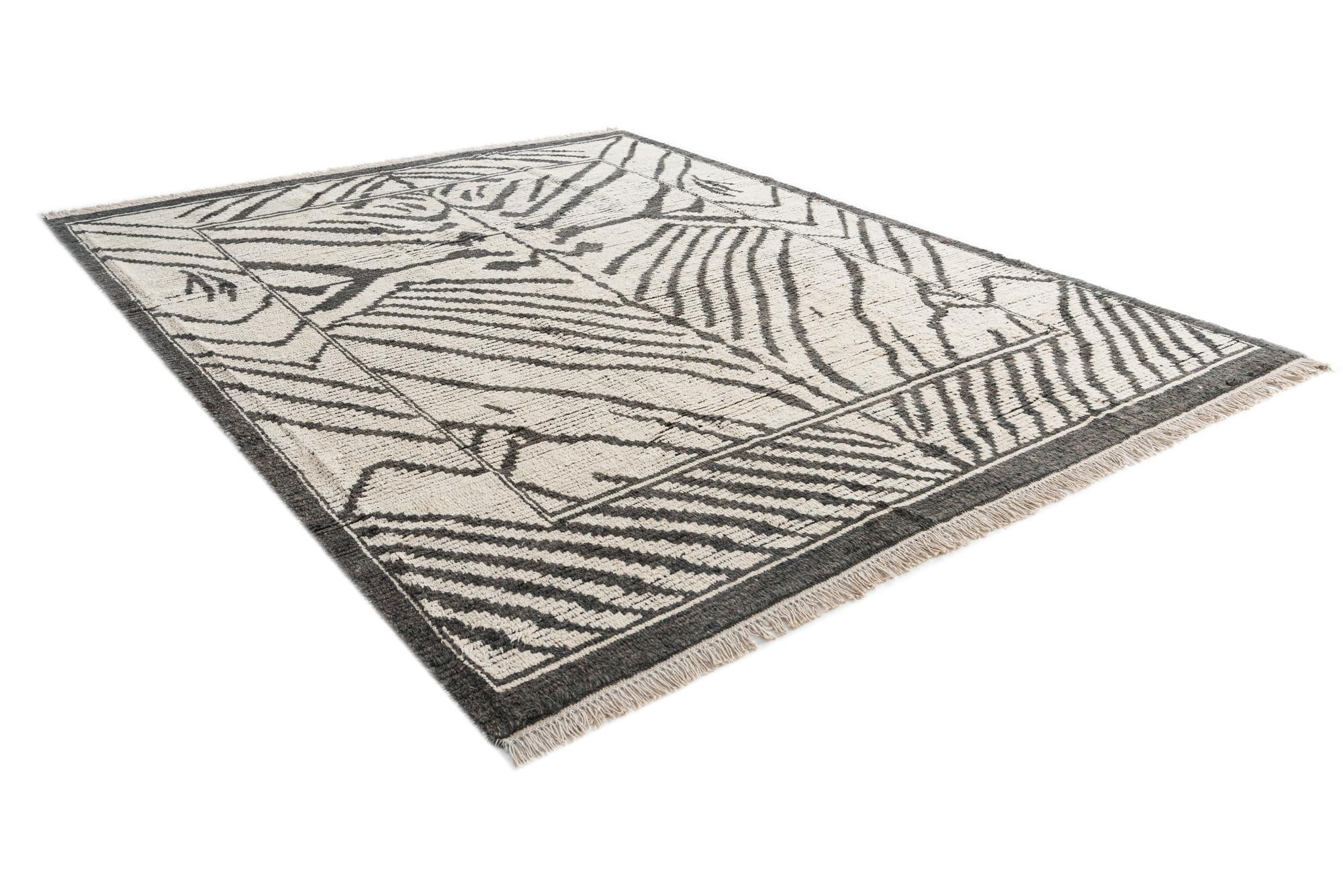 8' 3 x 10' 6 Hand Knotted Moroccan Wool Rug