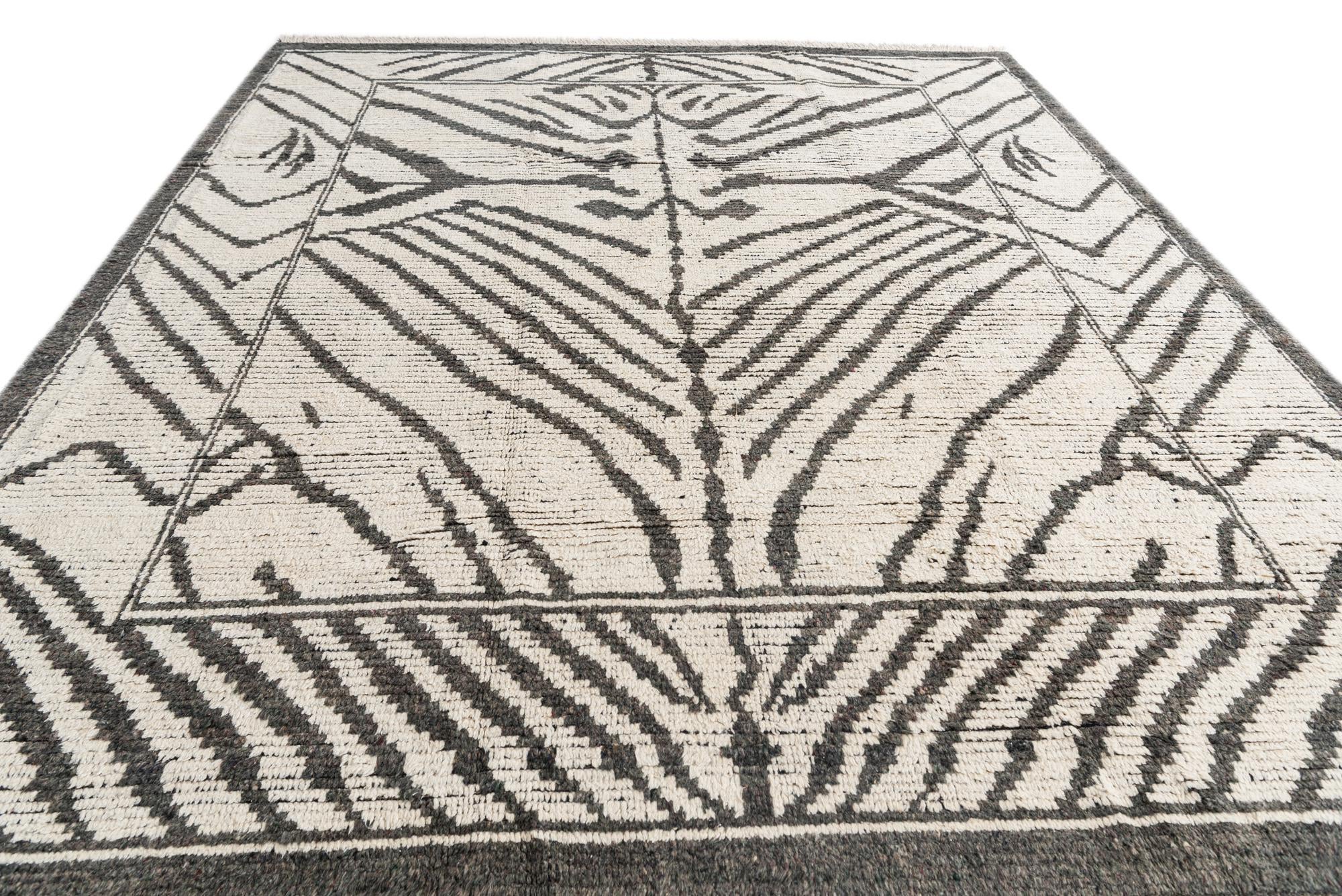 8' 3 x 10' 6 Hand Knotted Moroccan Wool Rug