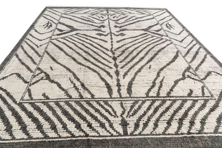 8' 3 x 10' 6 Hand Knotted Moroccan Wool Rug