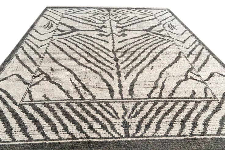Detail image of 8' 3 x 10' 6 Hand Knotted Moroccan Wool Rug