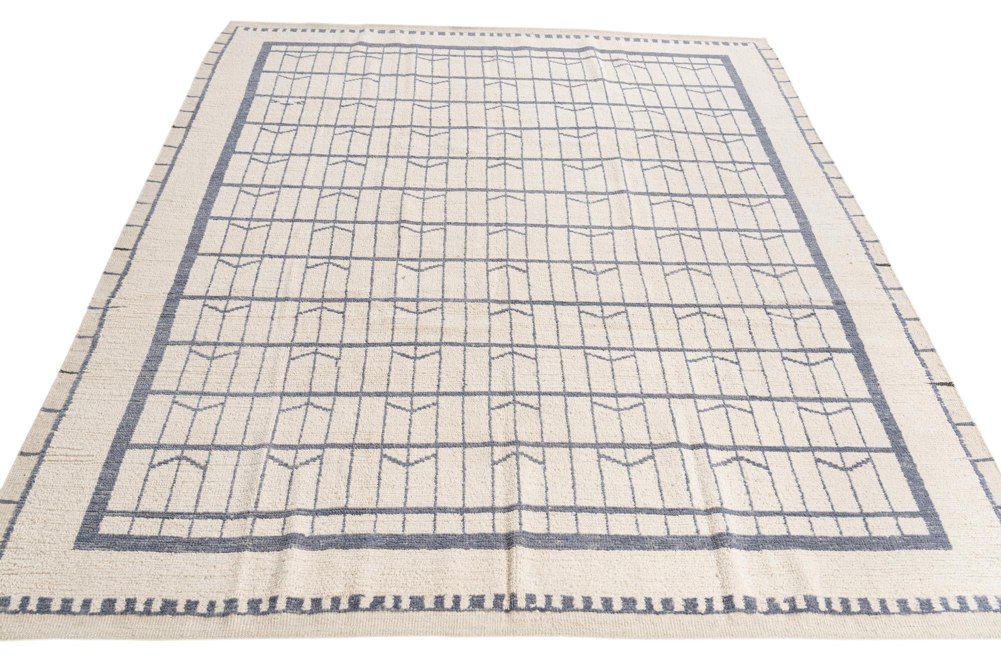 8' 8 x 10' 8 Hand Knotted Moroccan Wool Rug