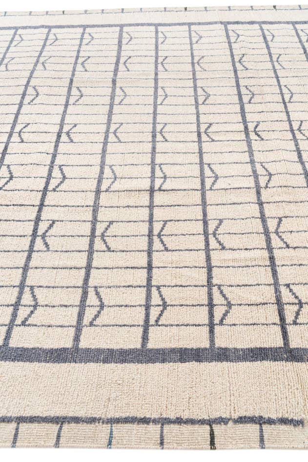 Detail image of 8' 8 x 10' 8 Hand Knotted Moroccan Wool Rug