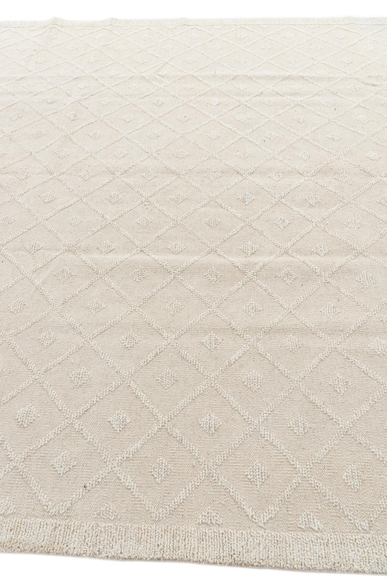 8' 1 x 10' 5 Hand Knotted Moroccan Wool Rug