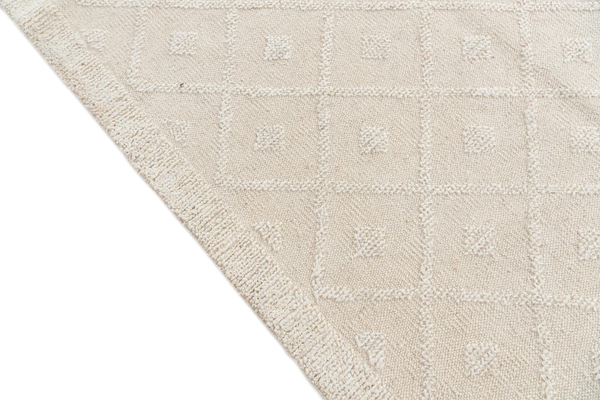 8' 1 x 10' 5 Hand Knotted Moroccan Wool Rug