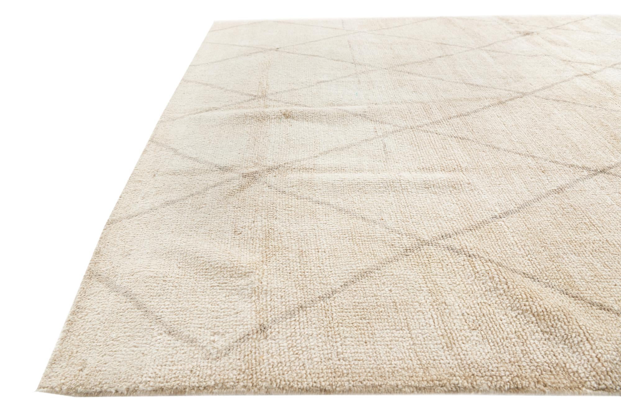 5' 8 x 8' 3 Hand Knotted Moroccan Wool Rug