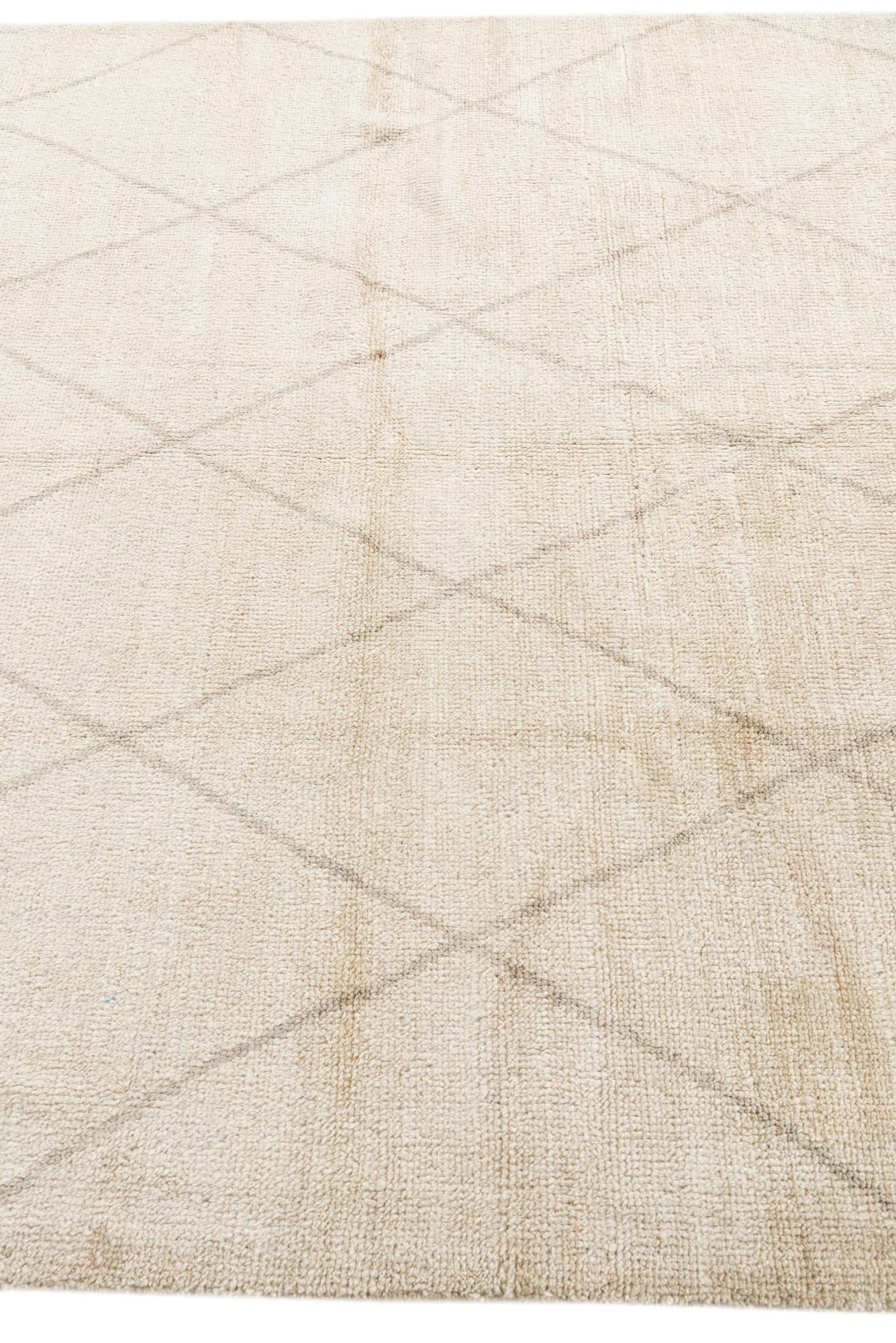 5' 8 x 8' 3 Hand Knotted Moroccan Wool Rug