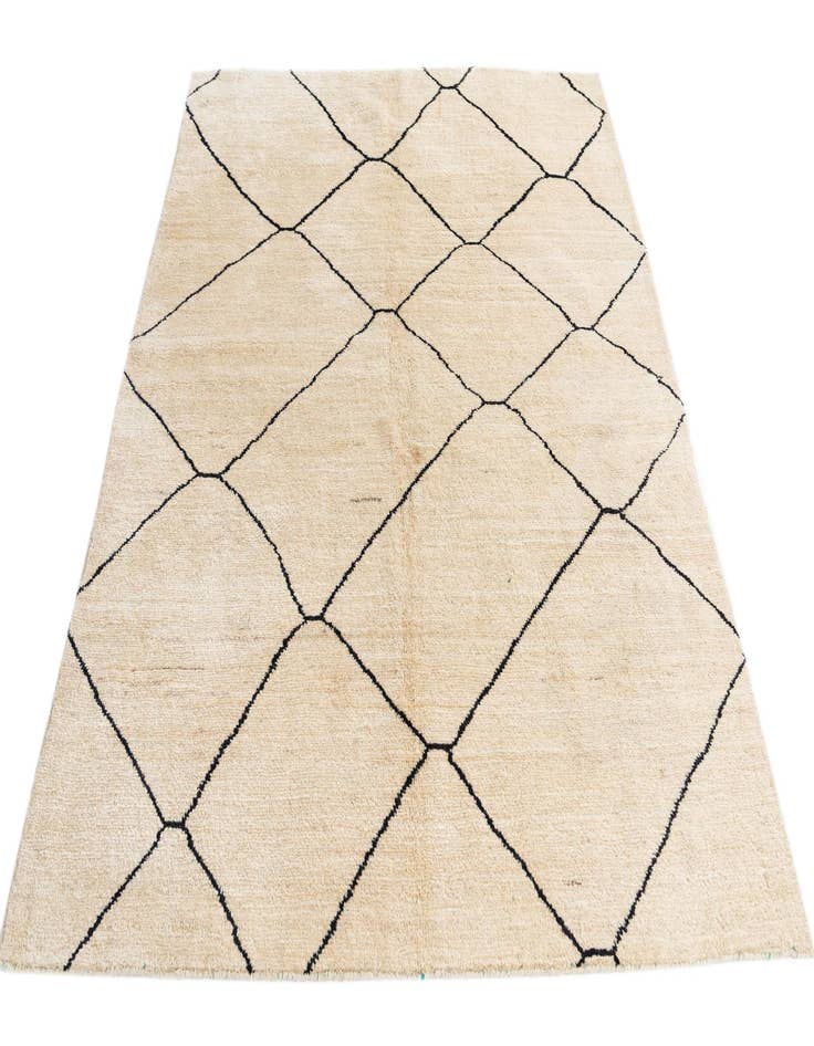 Detail image of 5' 9 x 7' 4  Hand Knotted Moroccan Wool Rug