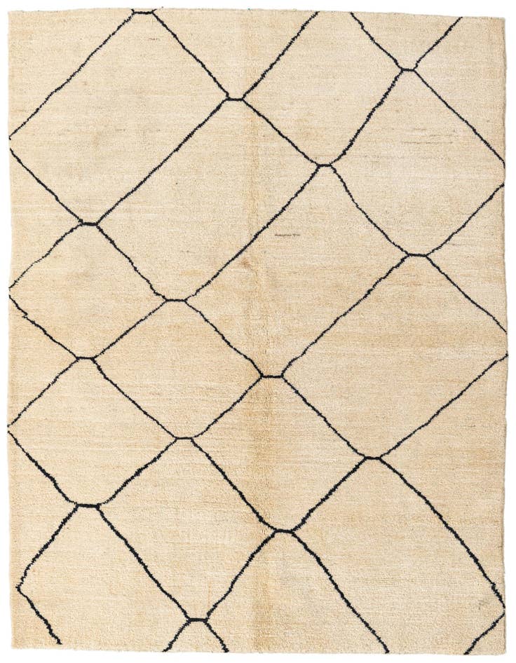 Detail image of 5' 9 x 7' 4 Hand Knotted Moroccan Wool Rug