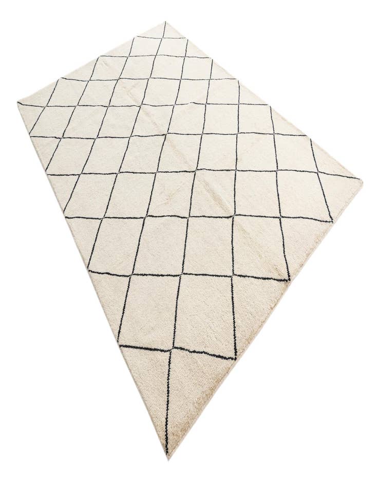 Detail image of 5' 8 x 8'  Hand Knotted Moroccan Wool Rug