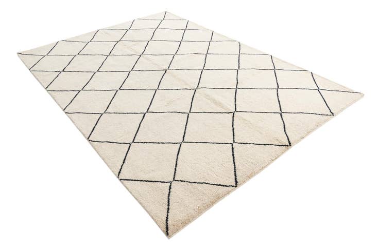 Detail image of 5' 8 x 8' Hand Knotted Moroccan Wool Rug