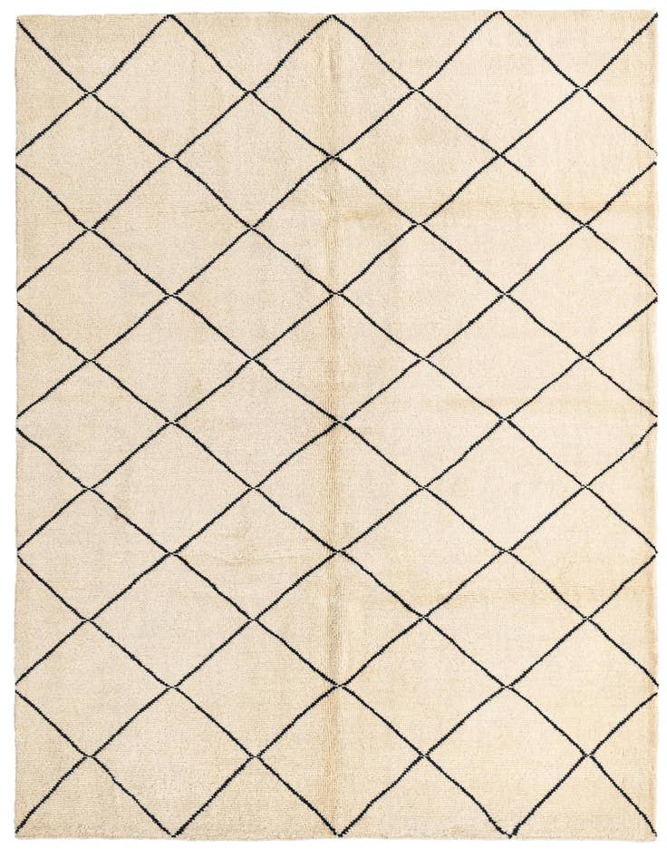 Detail image of 5' 8 x 8' Hand Knotted Moroccan Wool Rug