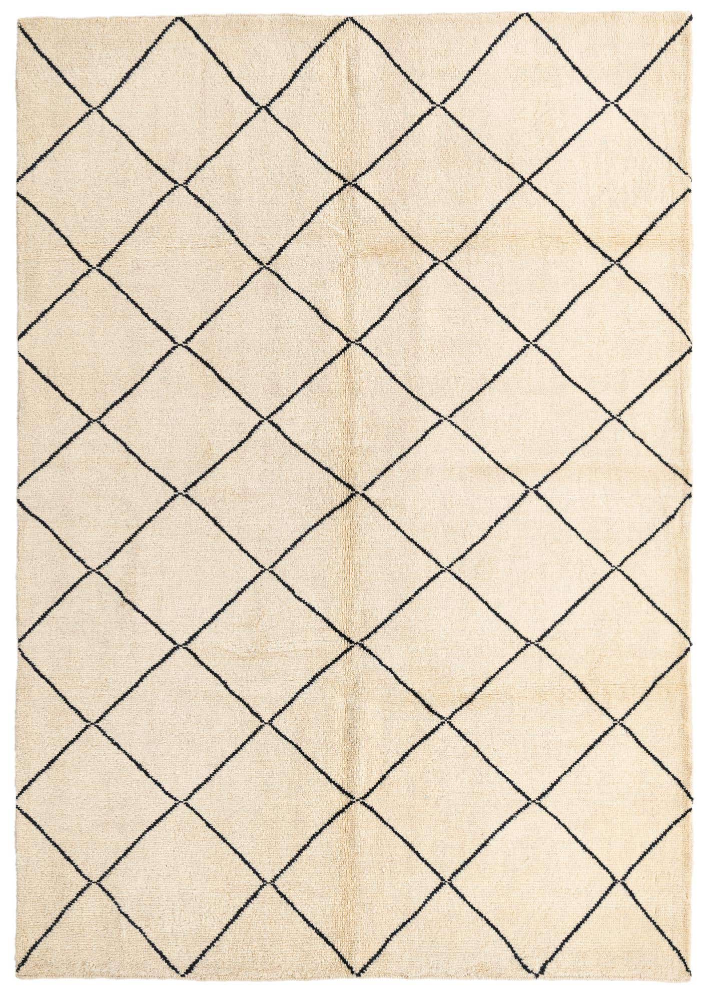 5' 8 x 8' Hand Knotted Moroccan Wool Rug