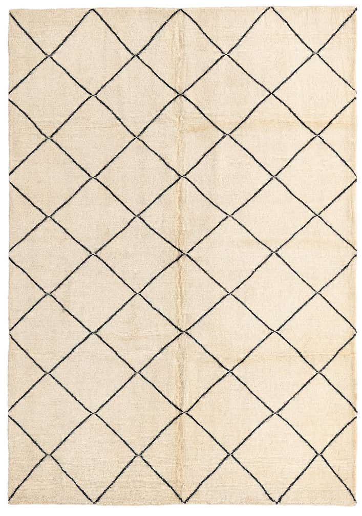 5' 8 x 8' Hand Knotted Moroccan Wool Rug