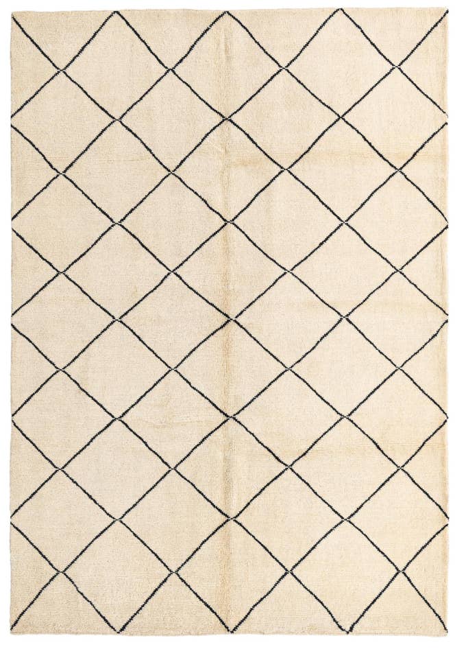 Detail image of 5' 8 x 8' Hand Knotted Moroccan Wool Rug