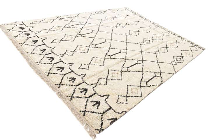 8' x 10' 8 Hand Knotted Moroccan Wool Rug