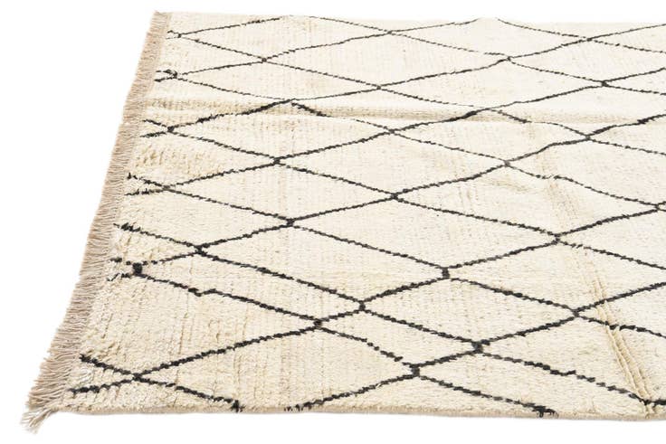 Detail image of 6' x 9' 7 Hand Knotted Moroccan Wool Rug