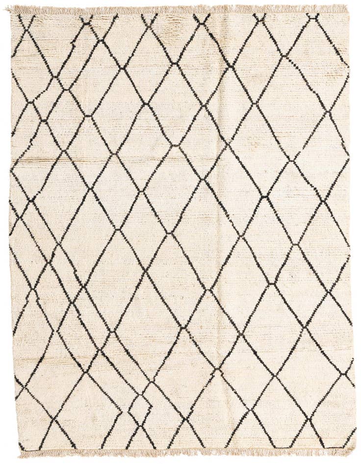 Detail image of 6' x 9' 7 Hand Knotted Moroccan Wool Rug