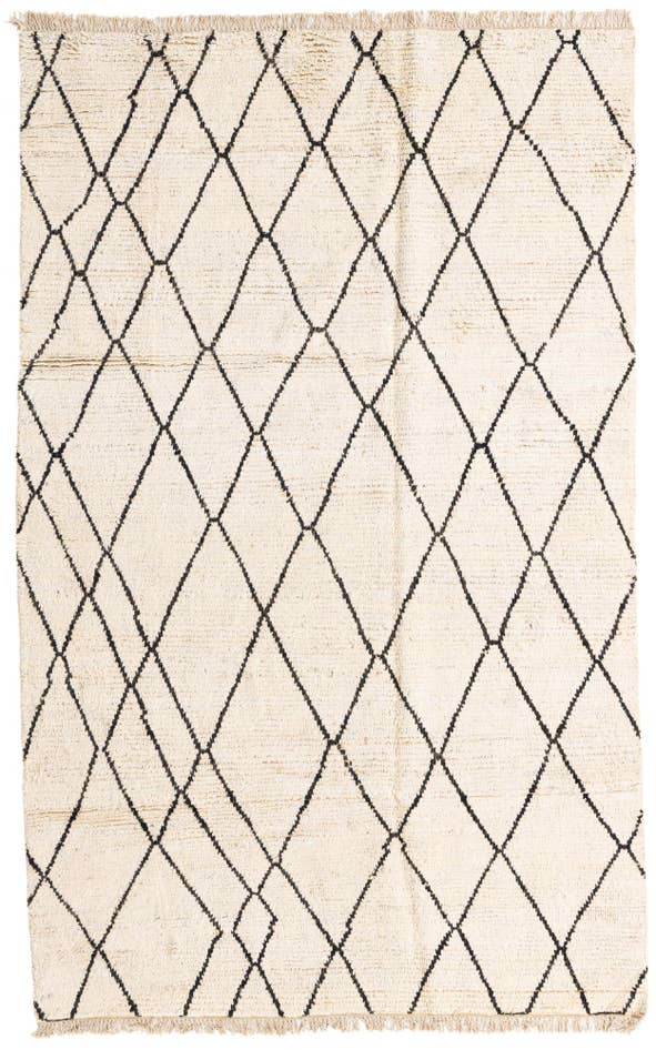 Detail image of 6' x 9' 7 Hand Knotted Moroccan Wool Rug
