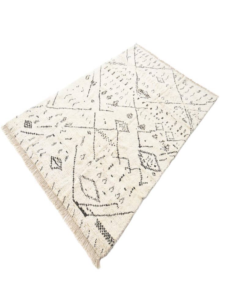 Detail image of 5' 9 x 9' 5  Hand Knotted Moroccan Wool Rug