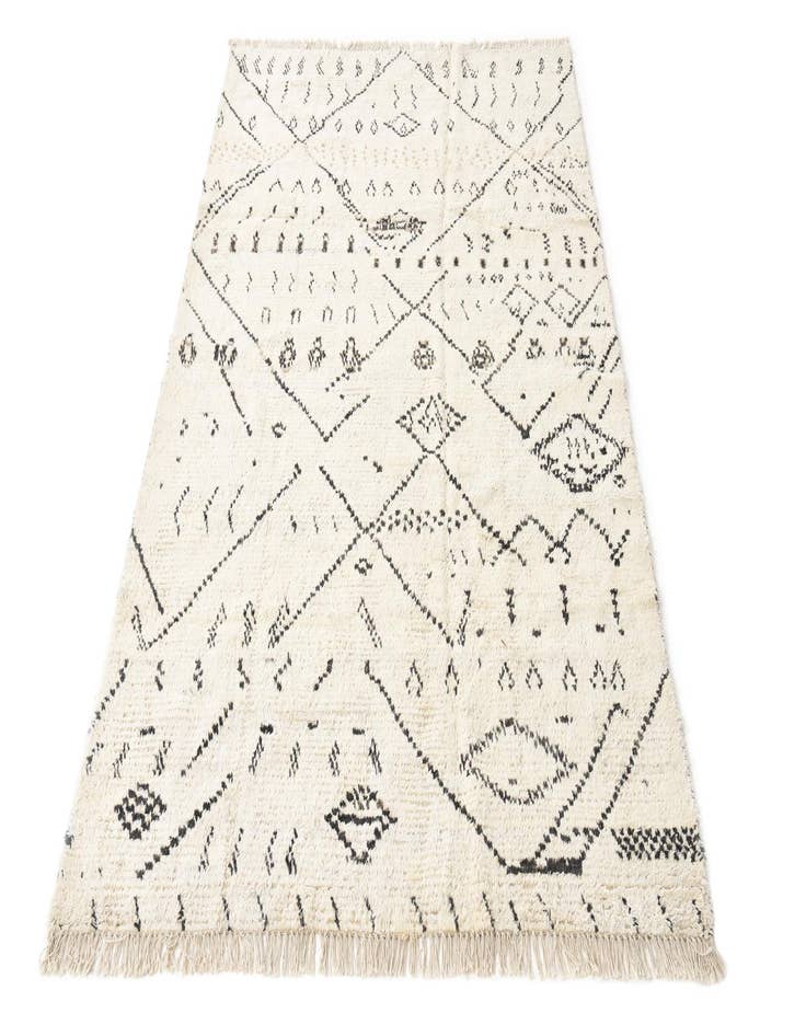 Detail image of 5' 9 x 9' 5  Hand Knotted Moroccan Wool Rug