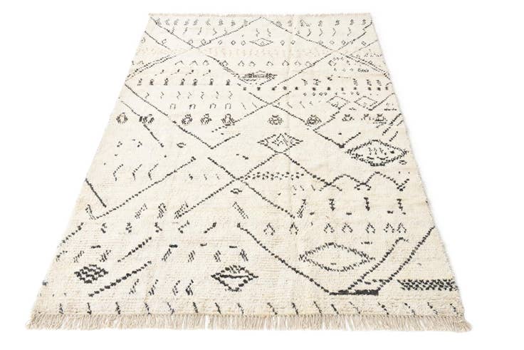 Detail image of 5' 9 x 9' 5 Hand Knotted Moroccan Wool Rug