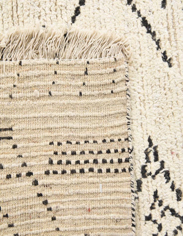 Detail image of 5' 9 x 9' 5  Hand Knotted Moroccan Wool Rug