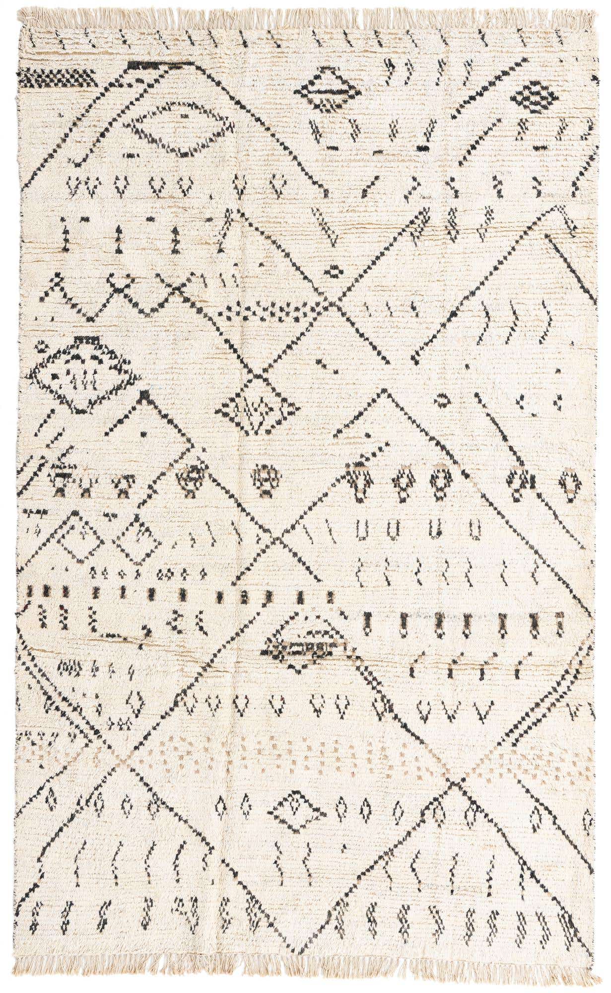 5' 9 x 9' 5 Hand Knotted Moroccan Wool Rug