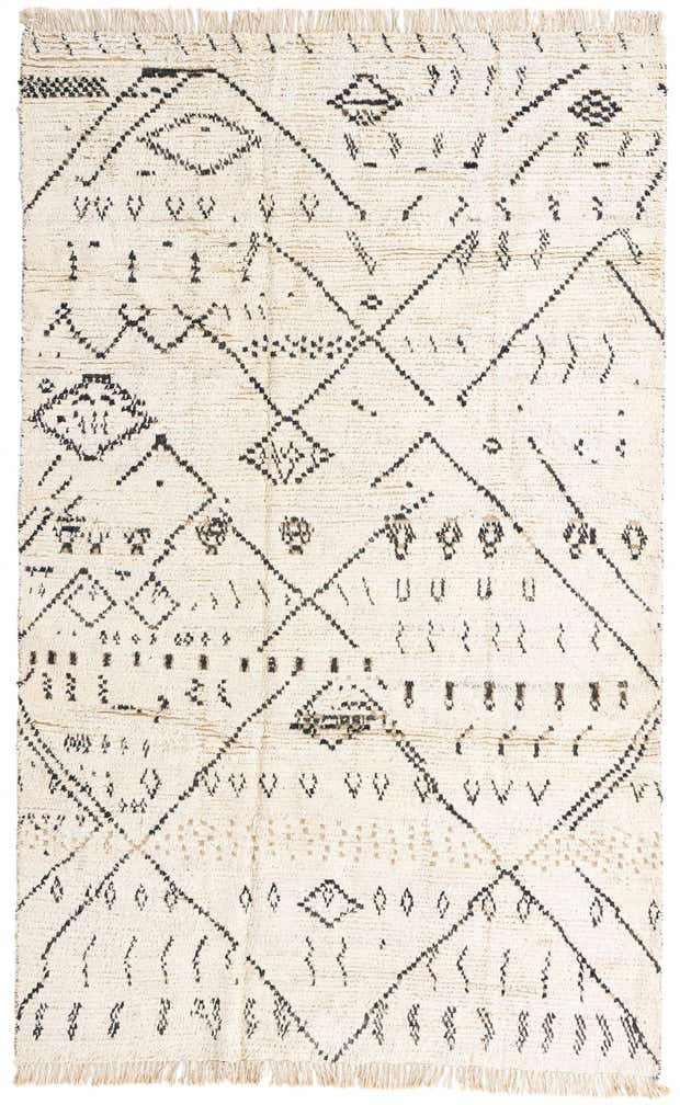 5' 9 x 9' 5 Hand Knotted Moroccan Wool Rug