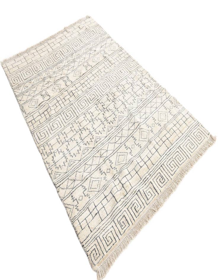 Detail image of 5' 2 x 8'  Hand Knotted Moroccan Wool Rug