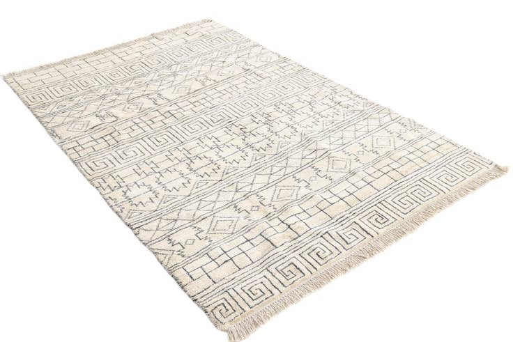 Detail image of 5' 2 x 8' Hand Knotted Moroccan Wool Rug