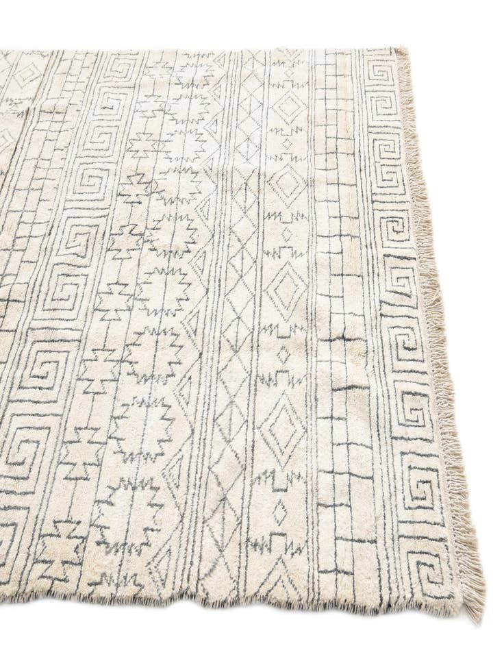 Detail image of 5' 2 x 8'  Hand Knotted Moroccan Wool Rug