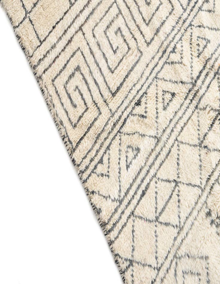 Detail image of 5' 2 x 8'  Hand Knotted Moroccan Wool Rug