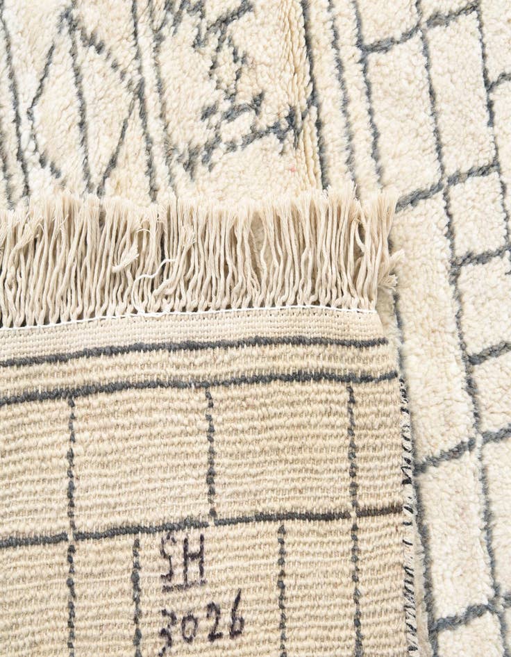 Detail image of 5' 2 x 8'  Hand Knotted Moroccan Wool Rug