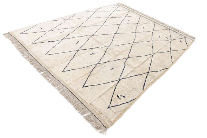 9' 4 x 12' Hand Knotted Moroccan Wool Rug