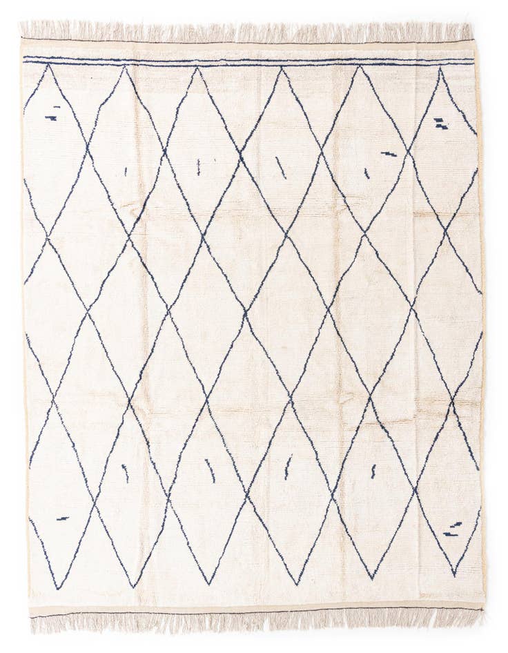 Detail image of 9' 4 x 12' Hand Knotted Moroccan Wool Rug