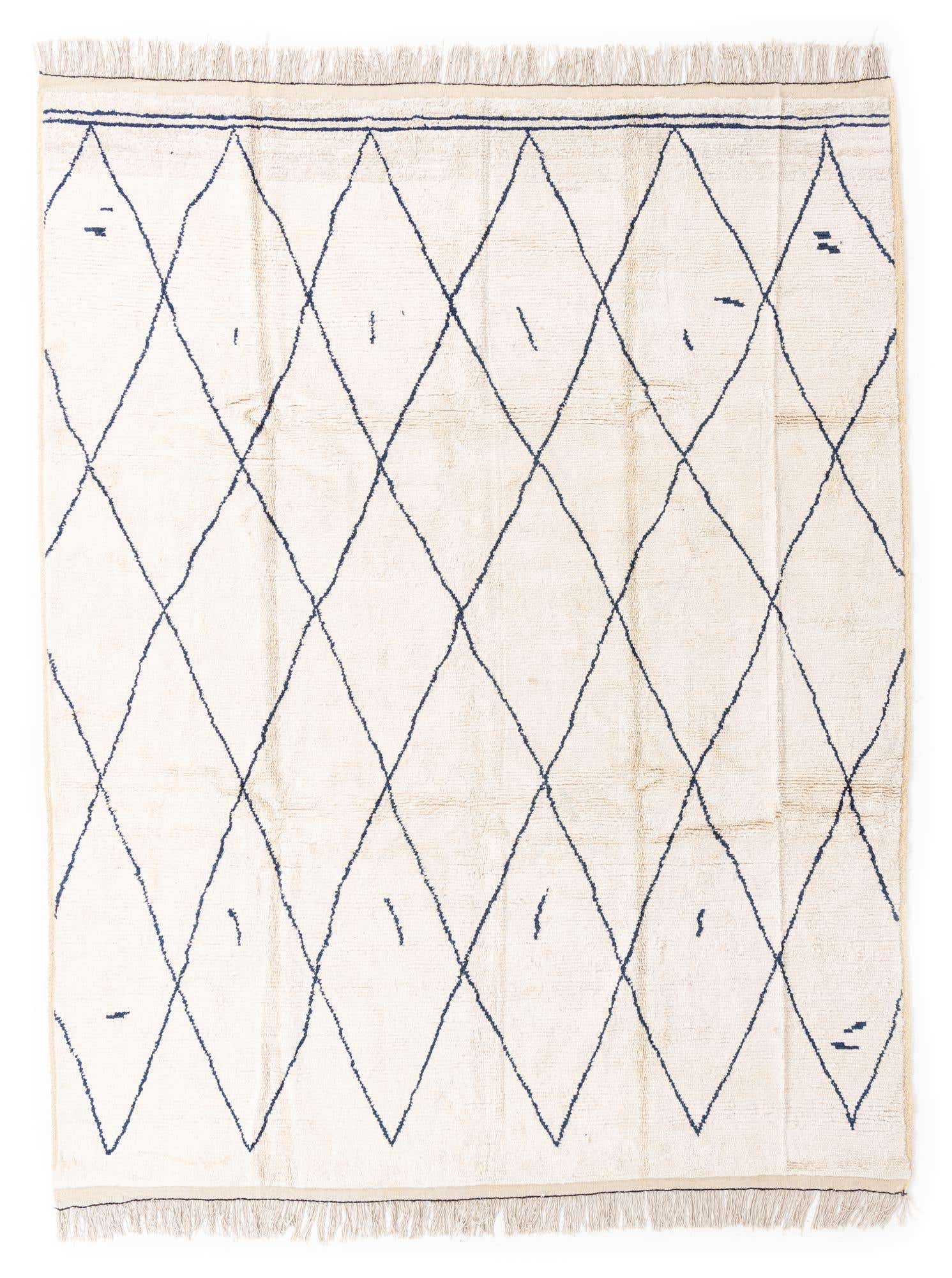 9' 4 x 12' Hand Knotted Moroccan Wool Rug