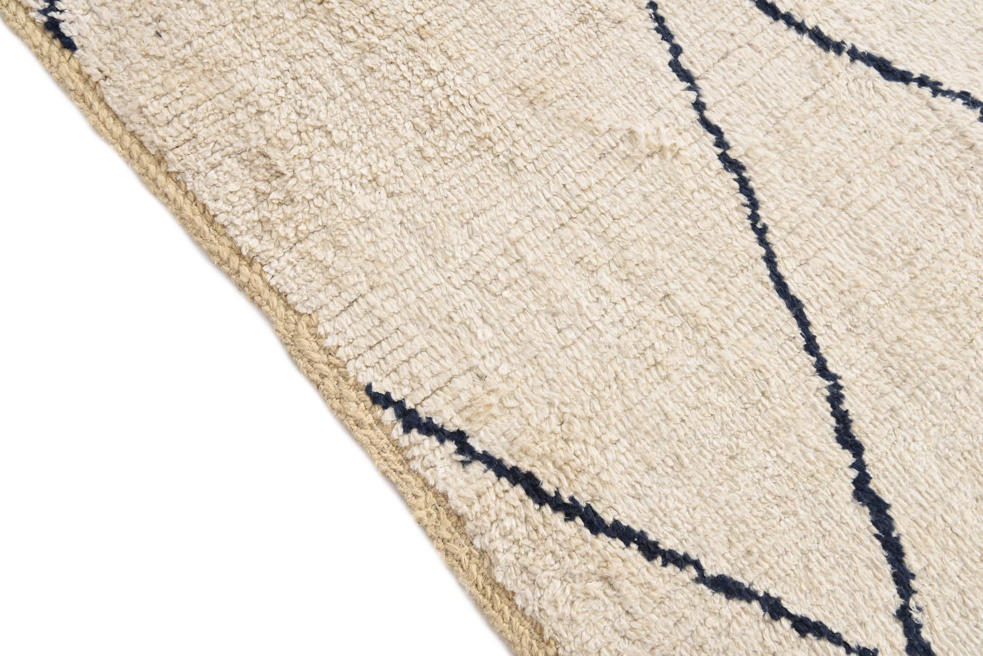 9' 4 x 12' Hand Knotted Moroccan Wool Rug
