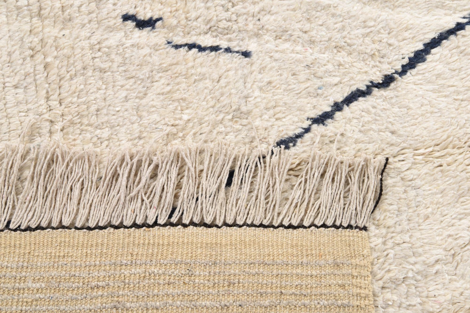 9' 4 x 12' Hand Knotted Moroccan Wool Rug