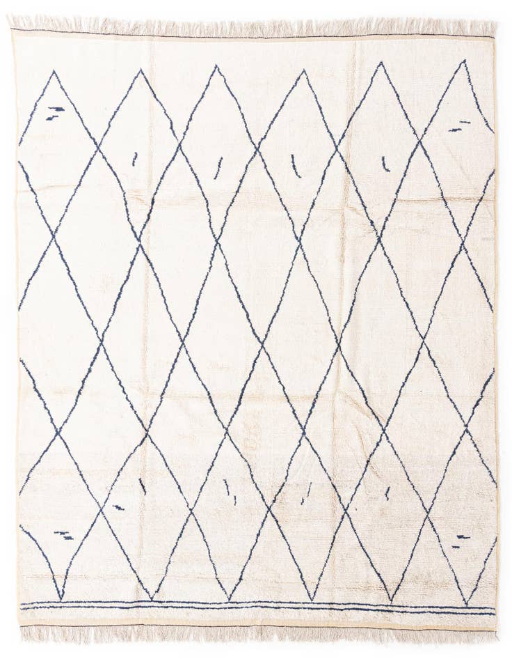 Detail image of 9' 4 x 12' Hand Knotted Moroccan Wool Rug