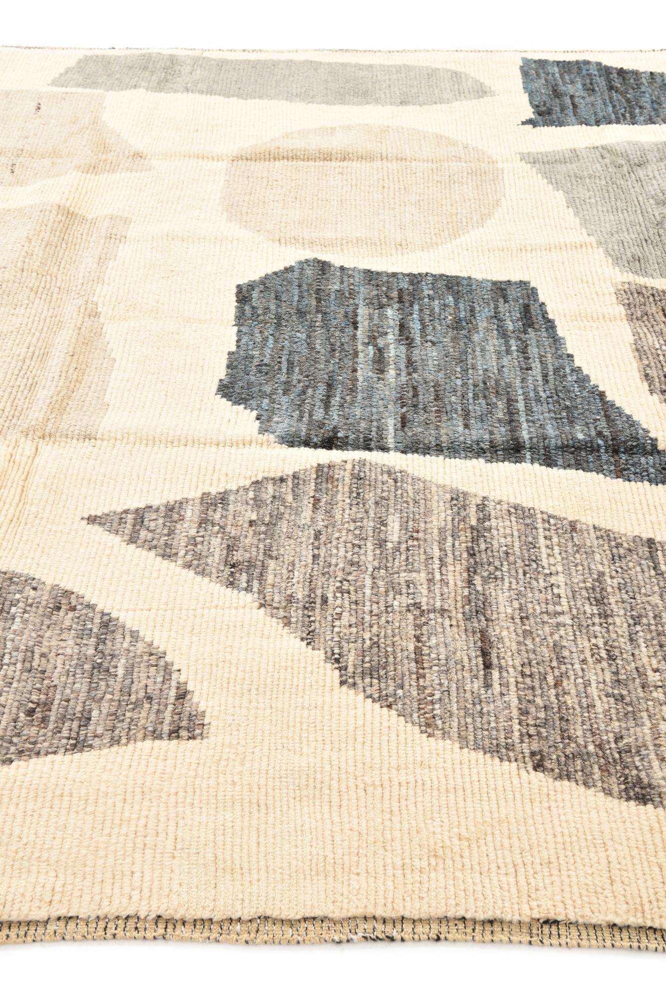 9' 1 x 12' 4 Hand Knotted Moroccan Wool Rug
