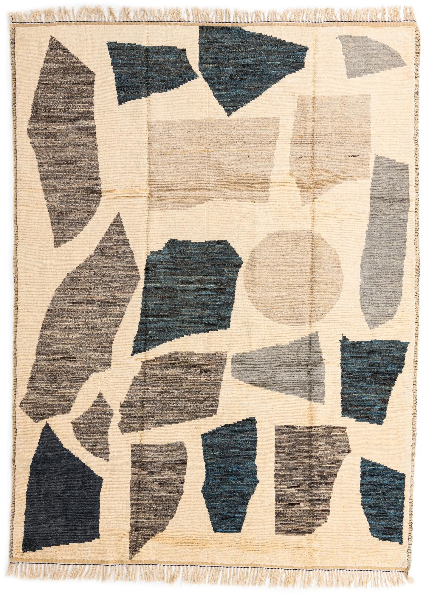 9' 1 x 12' 4 Hand Knotted Moroccan Wool Rug