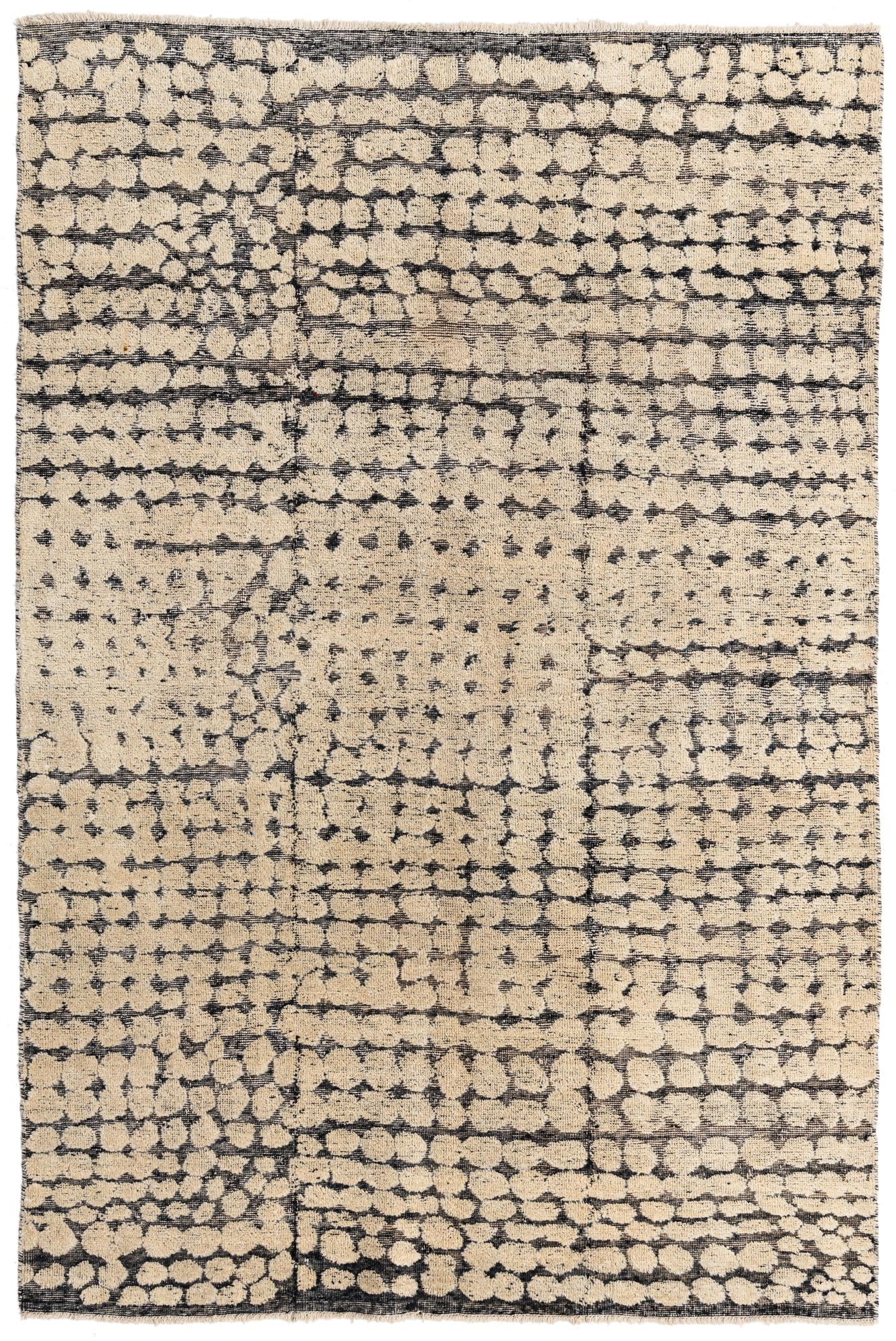 5' 6 x 8' 3 Hand Knotted Moroccan Wool Rug
