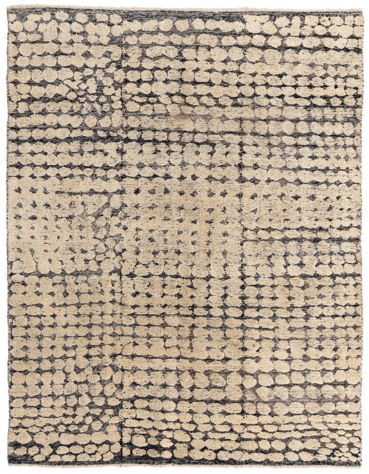 Detail image of 5' 6 x 8' 3 Hand Knotted Moroccan Wool Rug