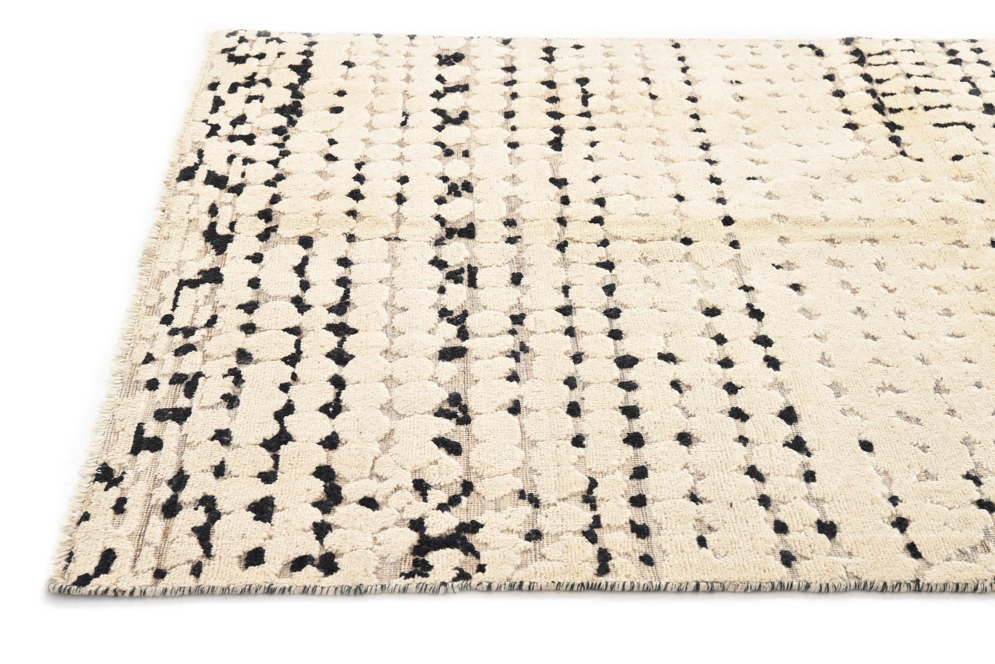 5' 4 x 8' 3 Hand Knotted Moroccan Wool Rug